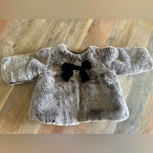 First Impressions Sable Faux Fur Baby Girl Coat